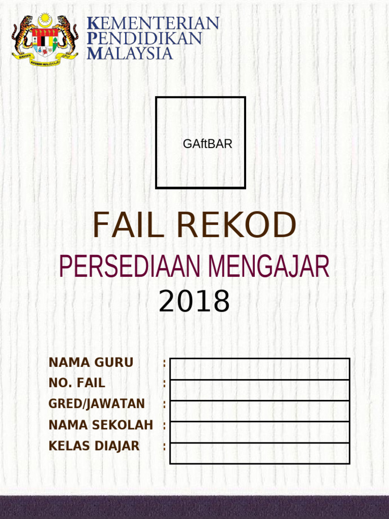 Rekod dan Rancangan Mengajar 2018 | PDF