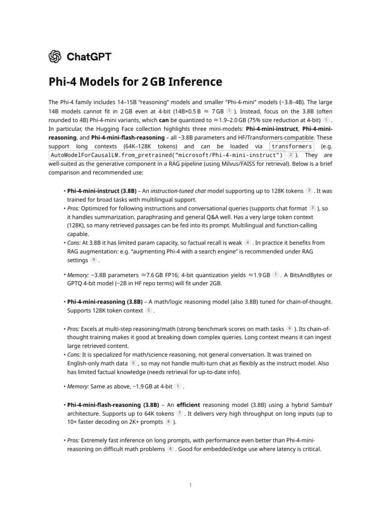 Phi-4 Mini Models: Specs & Use Cases | PDF | Computer Architecture ...