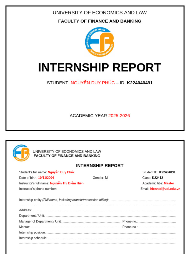 Internship Report: Nguyễn Duy Phúc | PDF