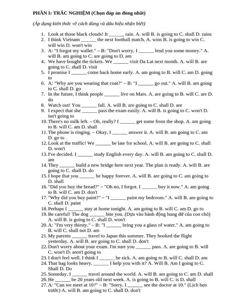 Homework Future and Near Future Tense | PDF