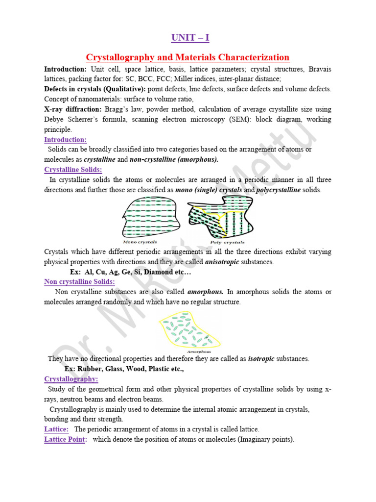 Crystallography and Material Properties | PDF | Dislocation | Crystal ...
