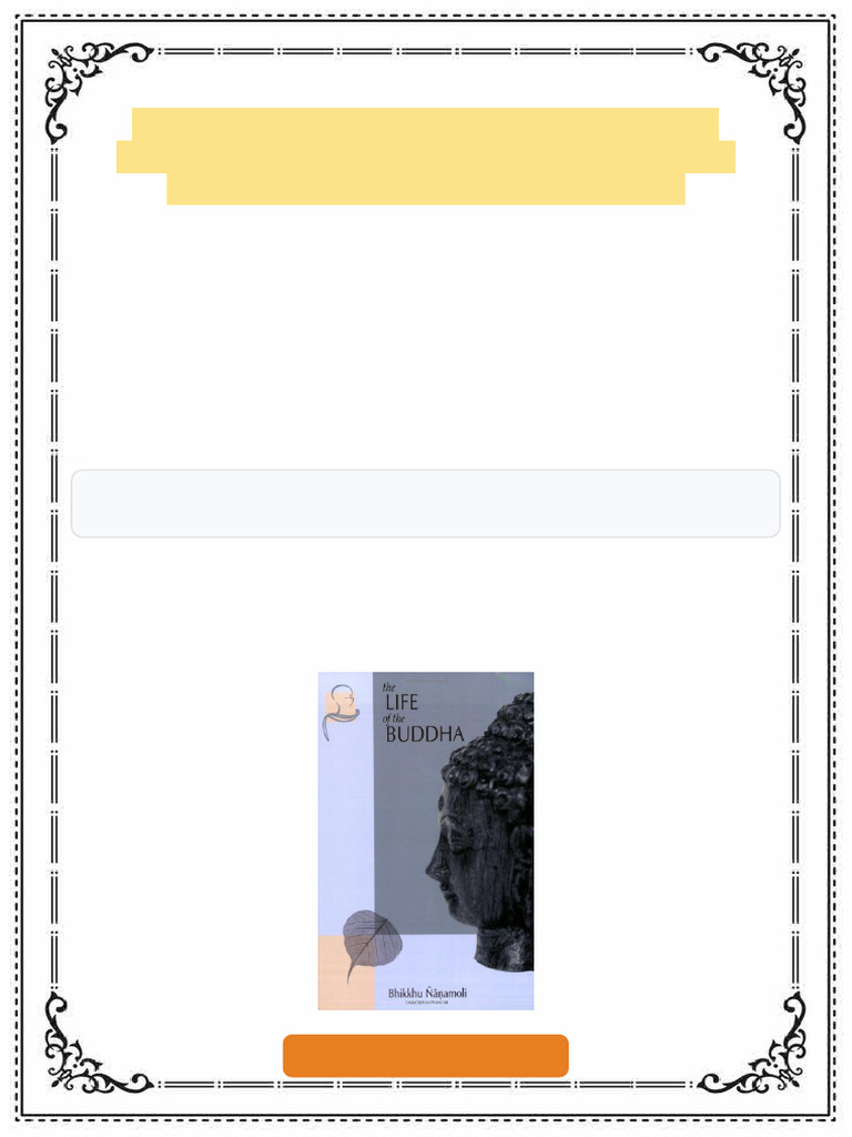 The Life of the Buddha According to the Pali Canon 3rd Edition Bhikkhu ...