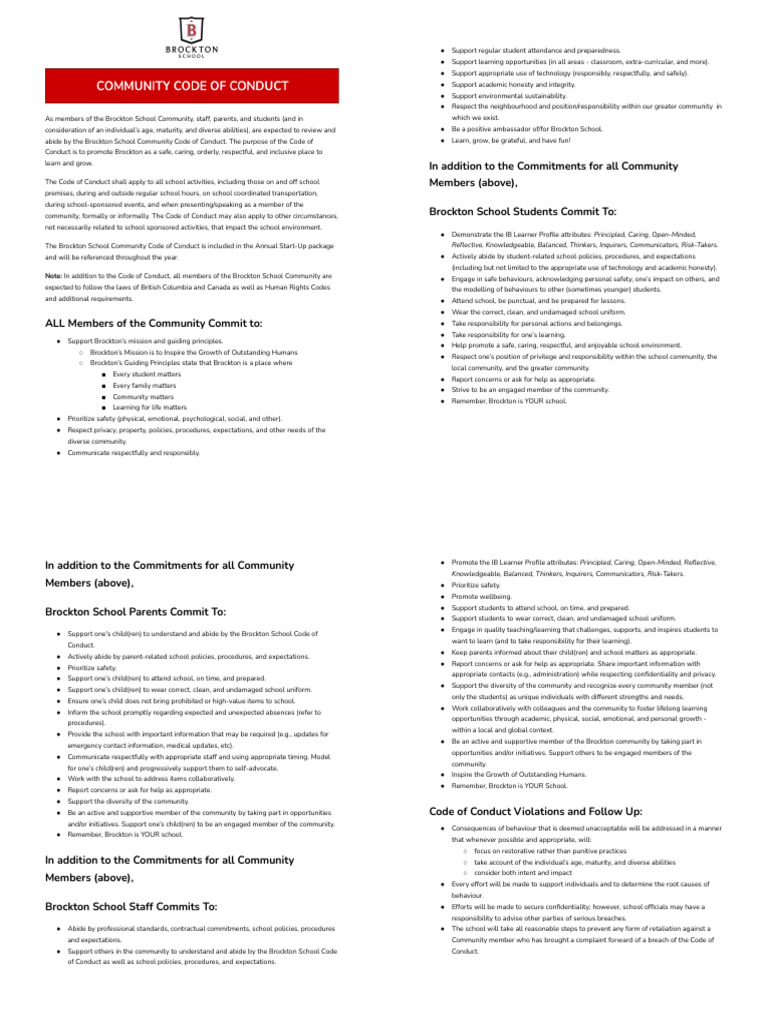 Community Code of Conduct | PDF | Learning | Social Psychology