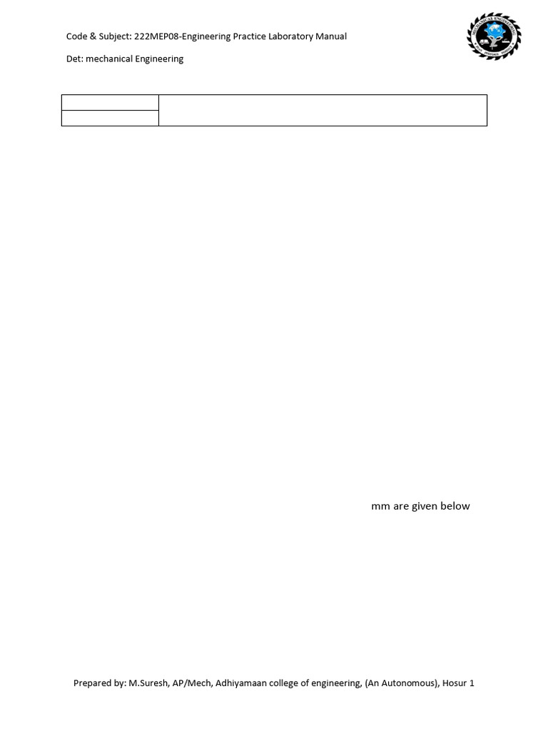 Sheet Metal Engineering Lab Manual | PDF | Sheet Metal | Metalworking