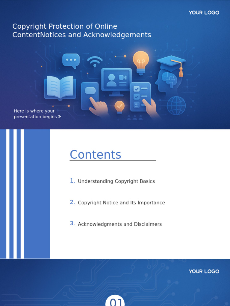 Copyright Protection of Online Content - Notices and Acknowledgements ...