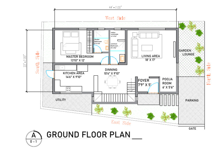 Ground Floor Plan Layout Details | PDF