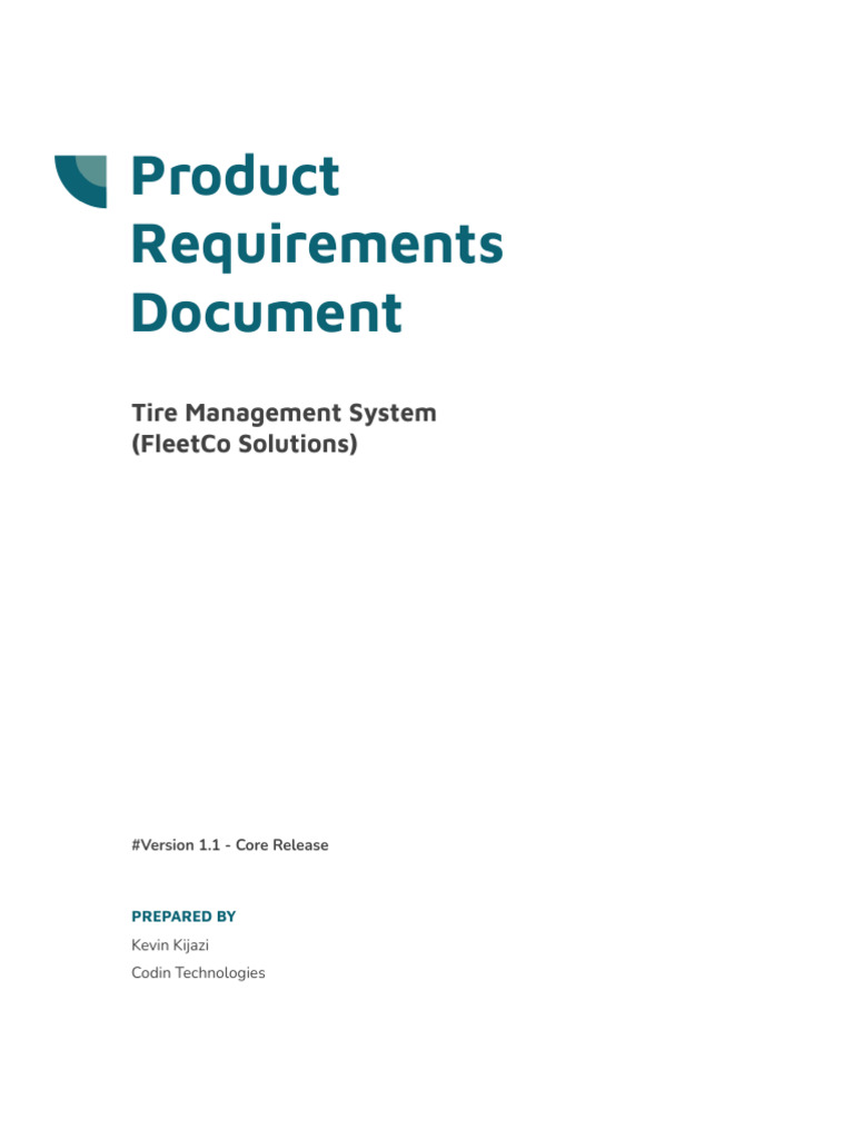 TMS - PRD - V1 | PDF | Computing | Software