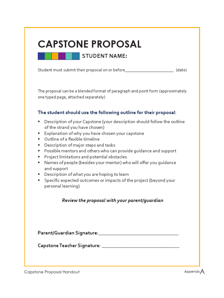 SD22 Capstone Proposal Form 2025 | PDF