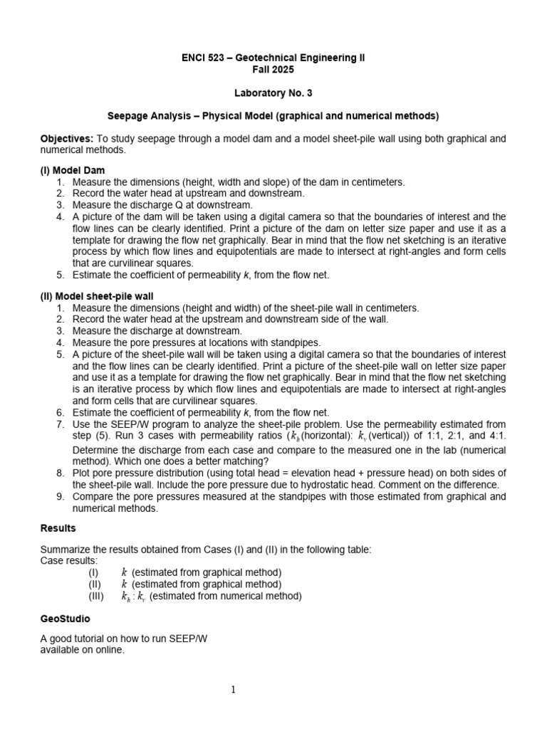 Seepage Analysis in Geotechnical Engineering | PDF | Soil Mechanics ...