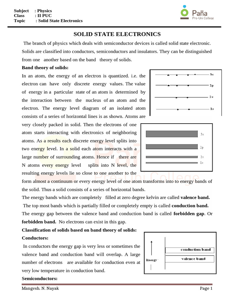 Understanding Solid State Electronics | PDF | P–N Junction | Semiconductors