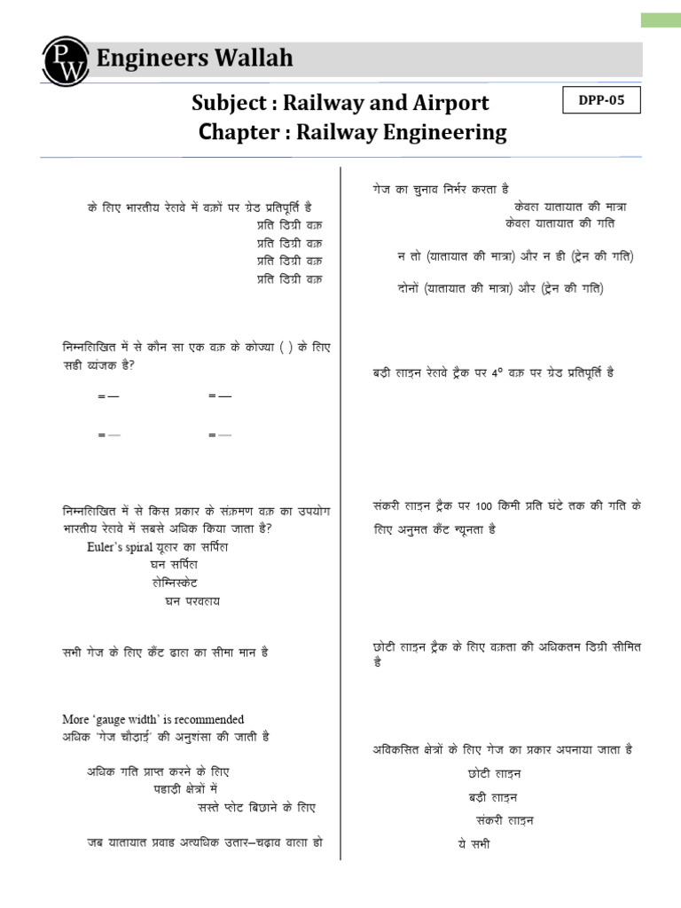 Railway Engineering: Curves and Gradients | PDF | Transport ...