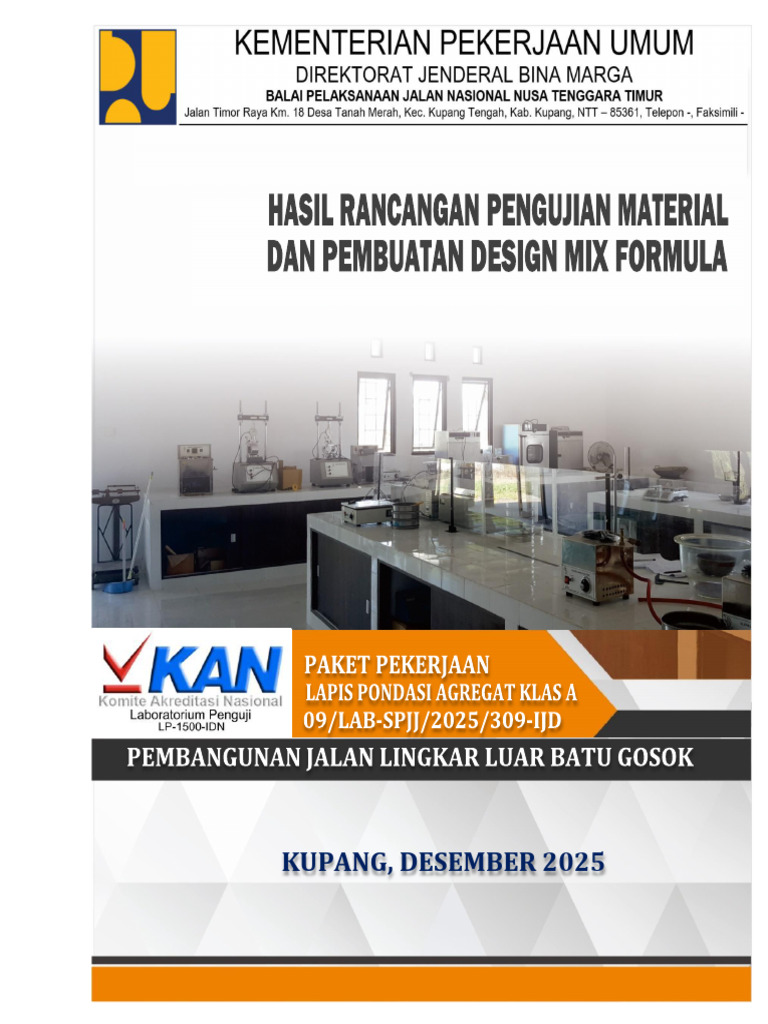 Uji Material Lapis Pondasi Agregat Klas A | PDF