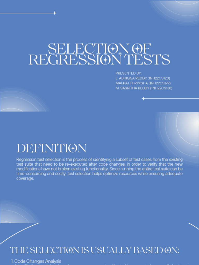 Optimizing Regression Test Selection | PDF | Software Testing ...