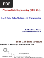 Solar Cell I-V Characteristics Explained | PDF | Photovoltaics | Solar Cell