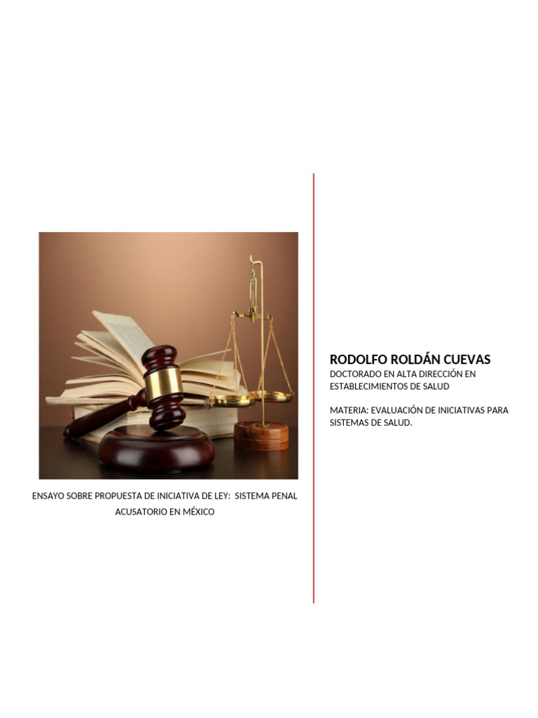 Propuesta de Ley: Reforma al Sistema Penal | PDF | Mandato | Juez