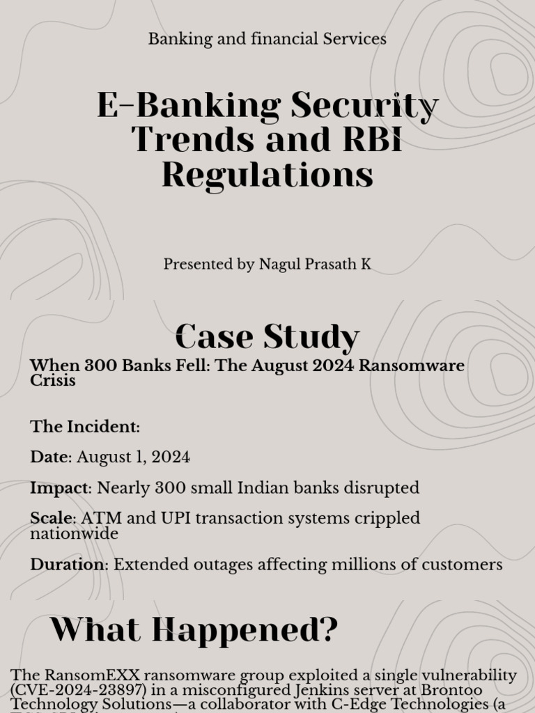 E-Banking Security Trends & RBI Regulations | PDF | Security | Computer ...