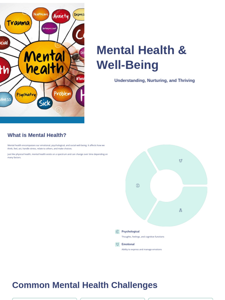 Understanding Mental Health & Well-Being | PDF | Mental Disorder ...