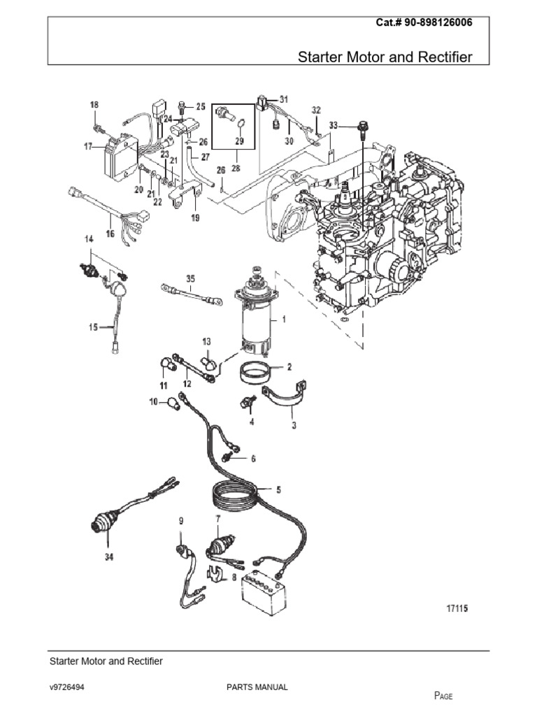 Starter Motor and Rectifier Parts Manual | PDF | Switch | Screw