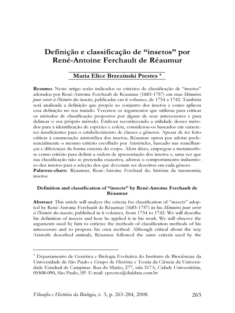FHB v03 14 Maria Elice Prestes | PDF | Insetos | Aristóteles