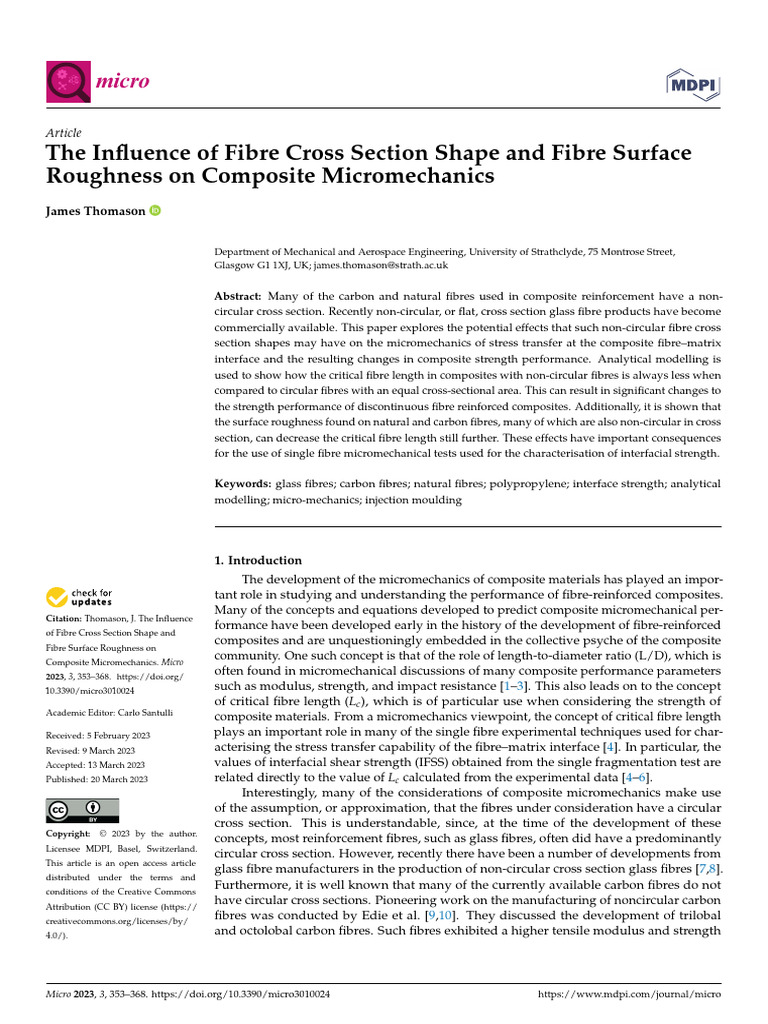 Fibre Shape Impact on Composite Strength | PDF | Composite Material ...