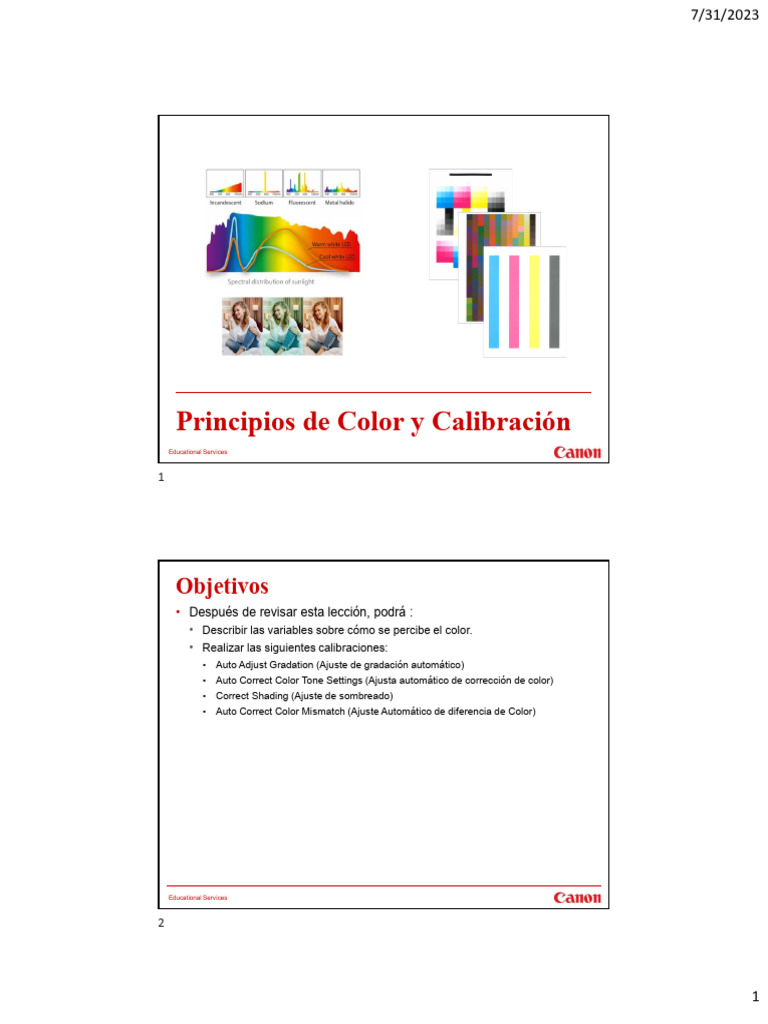 Calibración y Principios del Color | PDF | Color | Modelo de color Rgb