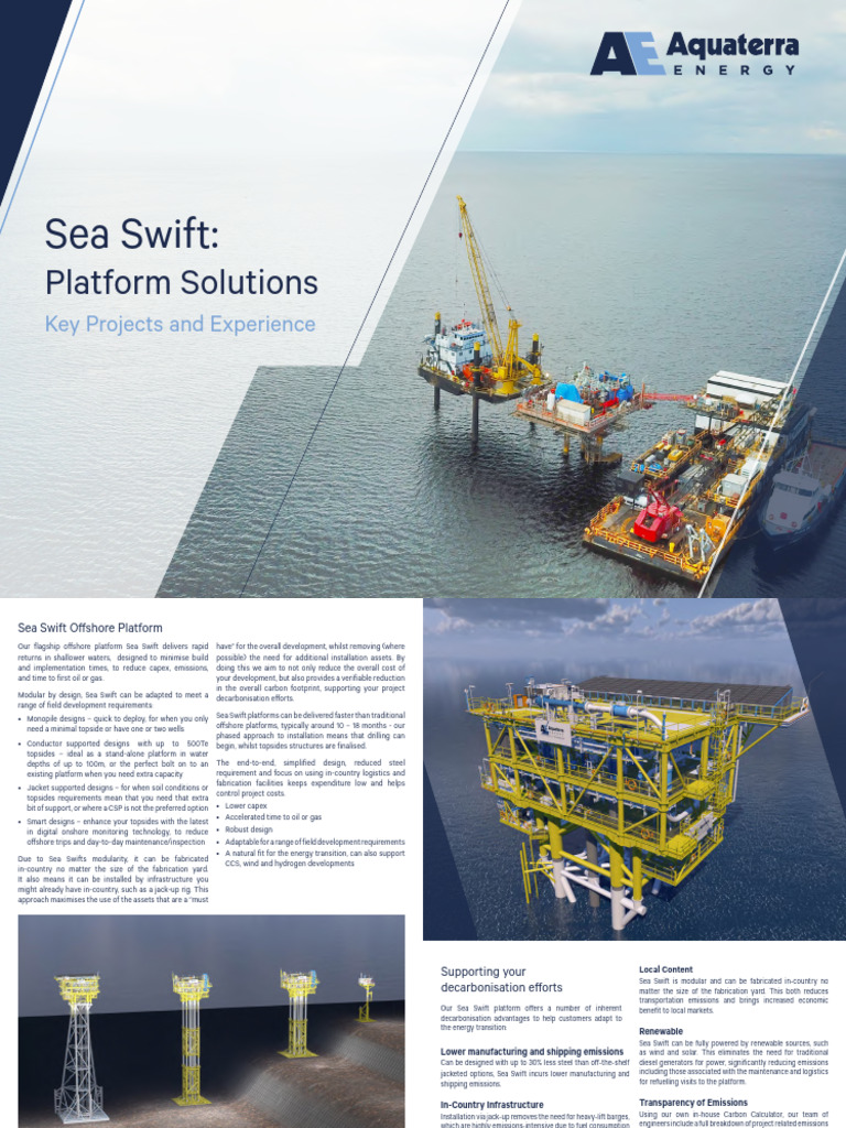 Sea Swift Offshore Platform Solutions | PDF | Climate Change Mitigation ...