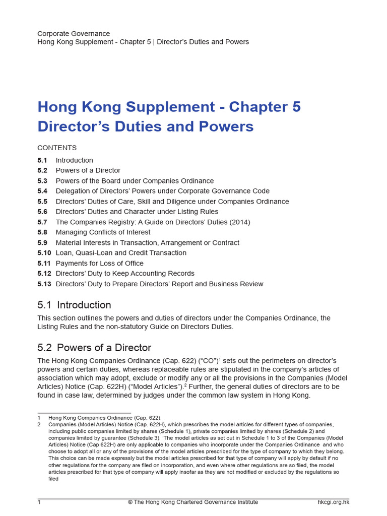 CGQP Online Study Pack - CG - Chapter 5 (HK Supplement) | PDF ...