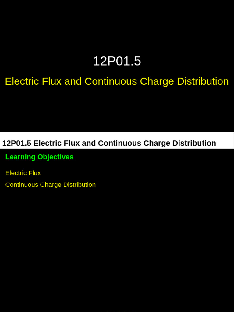 Electric Flux & Charge Distribution Explained | PDF | Flux | Electric Field