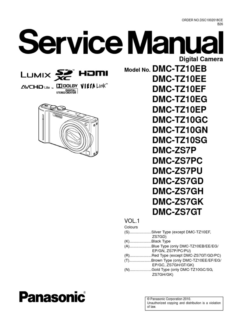 Dmc Tz10 Zs7 Service Manual Electrostatic Discharge Physics
