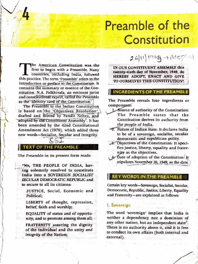 Preamble of Const | PDF