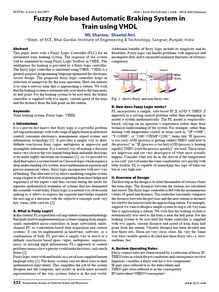 Fuzzy Logic Train Braking System VHDL | PDF | Fuzzy Logic | Function ...