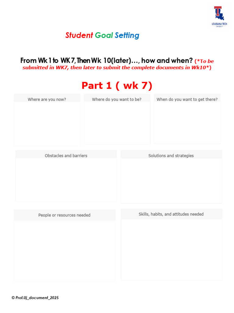 Student Goal Setting Framework Guide | PDF | Goal | Goal Setting