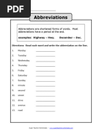 Abbreviations for Days of the Week | PDF | Career & Growth | Language ...