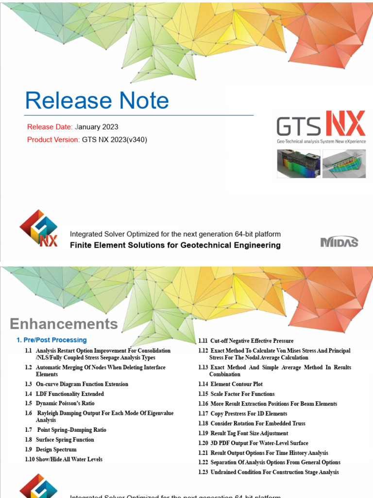 GTS NX 2023 Release Notes Overview | PDF | Fracture | Stress (Mechanics)