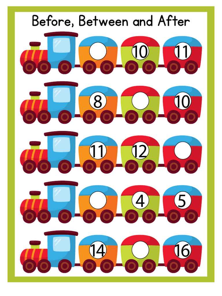 Kindergarten Before, Between and After 1 - Removed | PDF