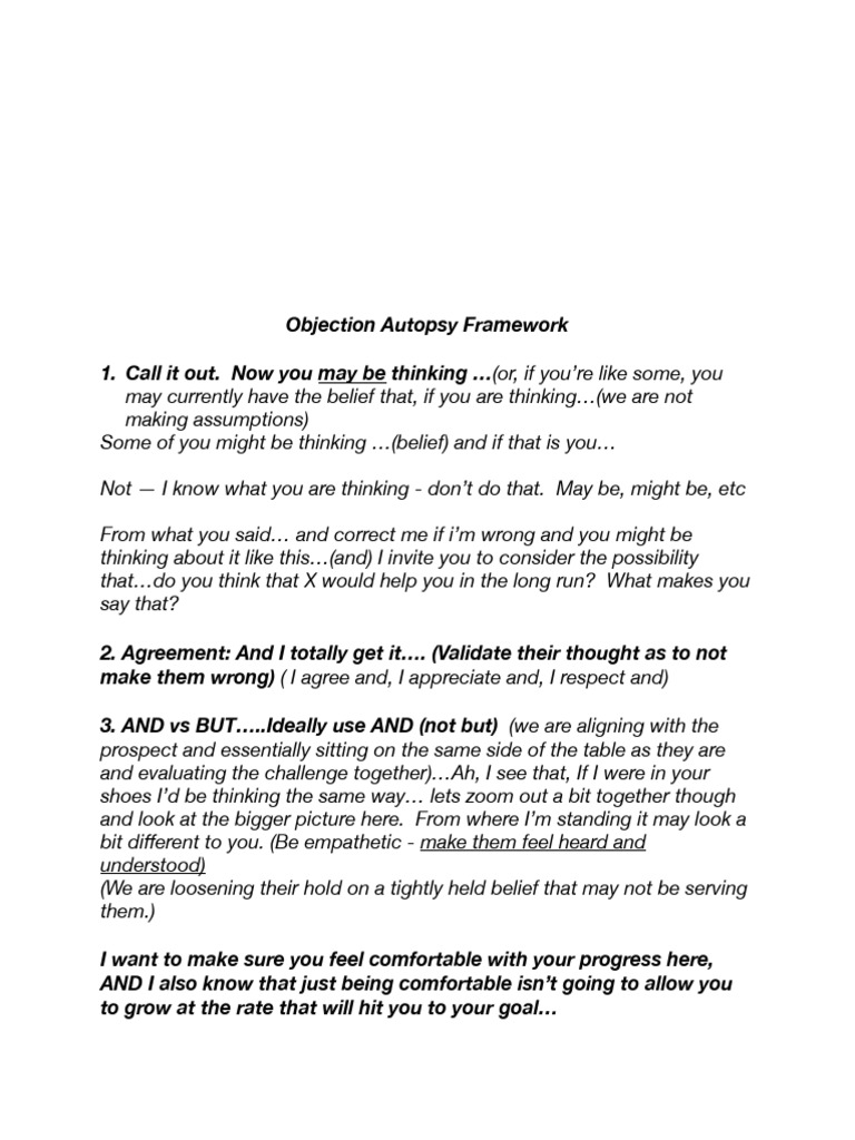 Objection Handling Techniques Guide | PDF | Risk | Psychology