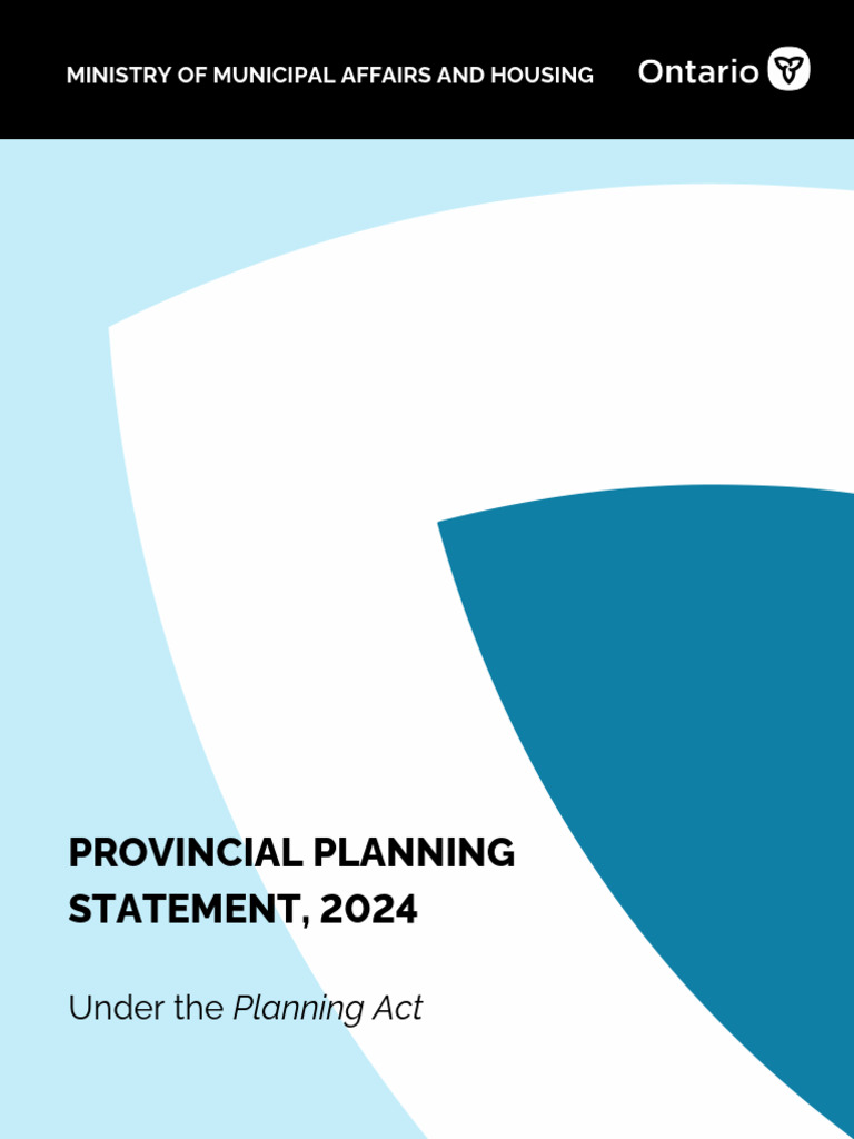 Ontario Provincial Planning Statement 2024 | PDF | Infrastructure | Policy