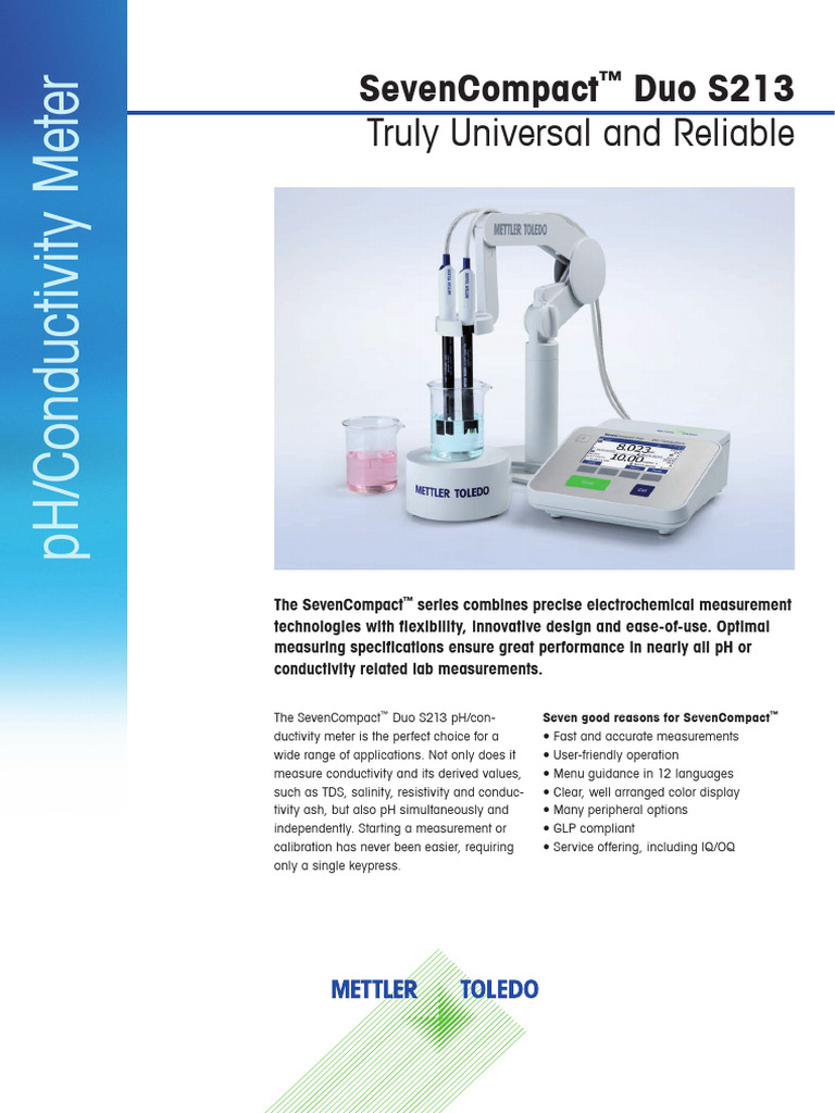 SevenCompact Duo S213 pH/Conductivity Meter | PDF | Salinity | Ph
