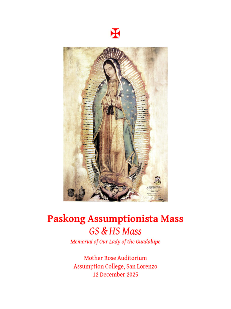 Paskong Assumptionista Mass 2025 | PDF | Lord's Prayer | Eucharist