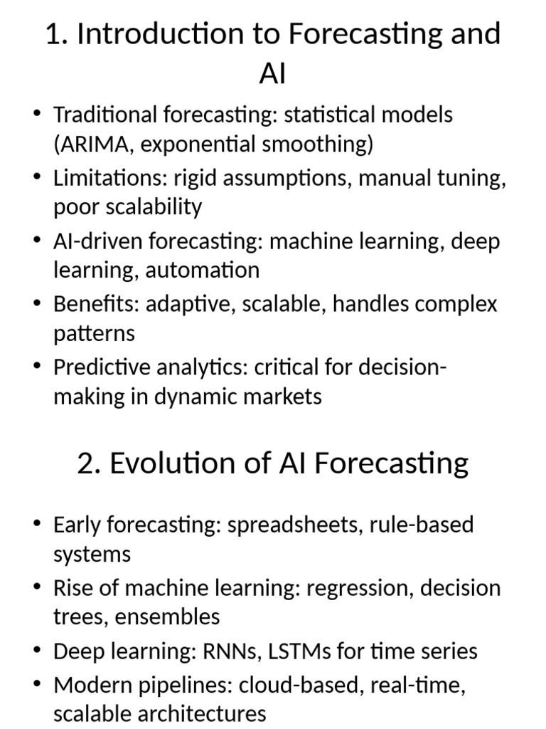 AI Forecasting Tools and Strategies 2025 | PDF | Forecasting ...