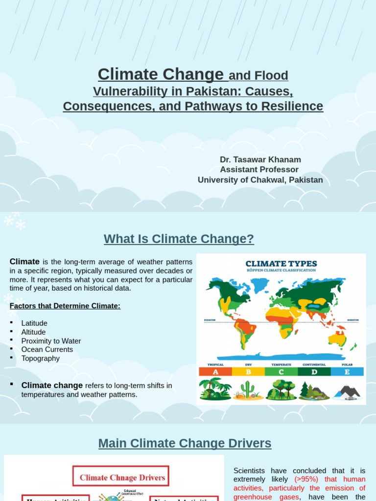 Flood Vulnerability and Resilience in Pakistan | PDF | Climate Change ...