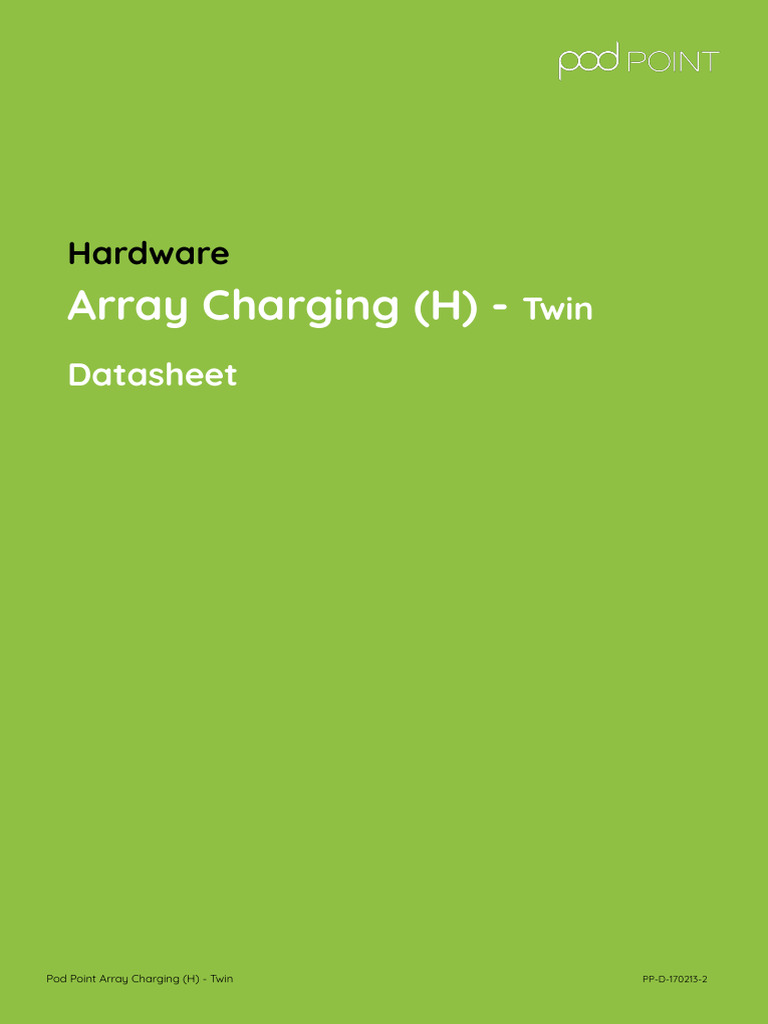 Pod Point Array Charging System Guide | PDF | Electrical Engineering ...