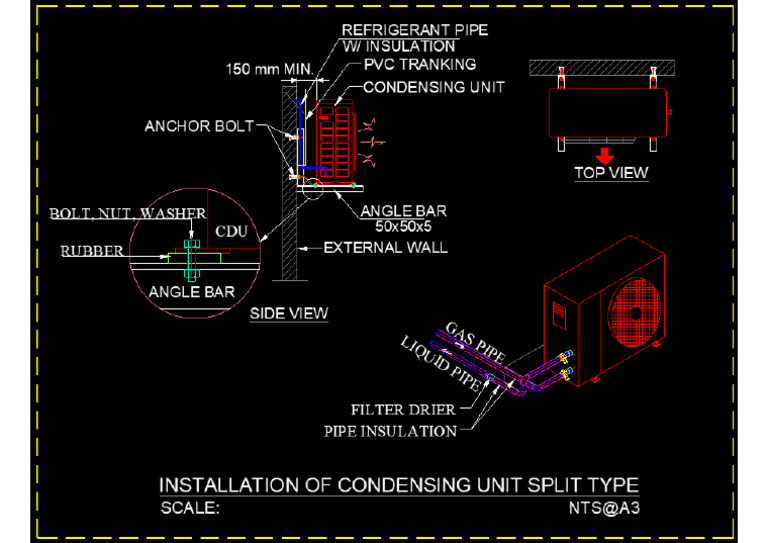Installation of Condensing Unit Split Type | PDF