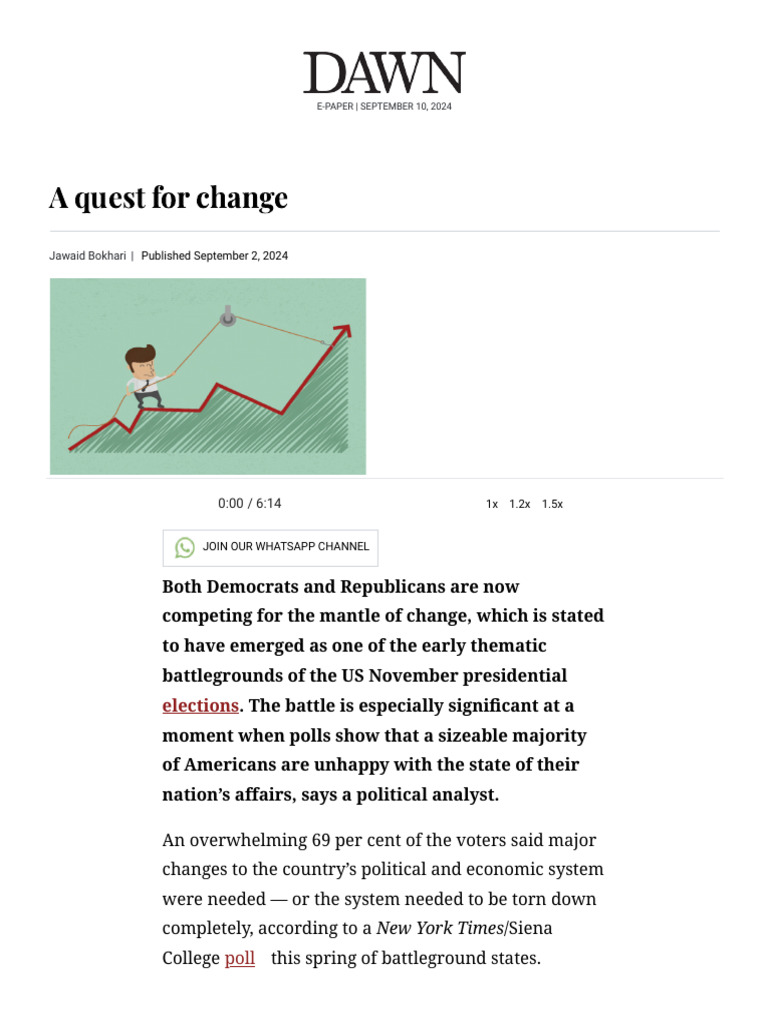 US Elections: The Quest for Change | PDF | Swing State | Democratic ...