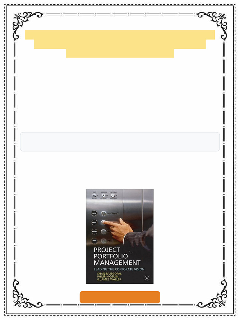Project Portfolio Management Leading The Corporate Vision First Edition ...