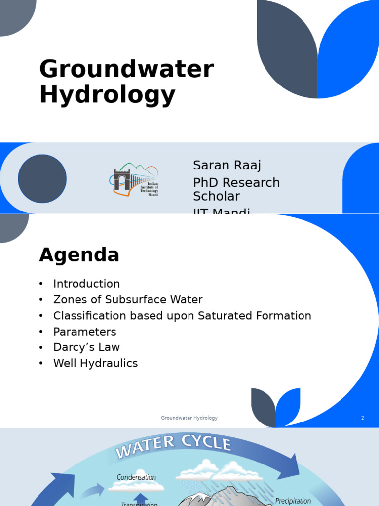 Groundwater Hydrology Overview | PDF | Aquifer | Groundwater