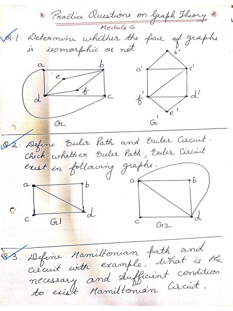 Graph Theory Practice Problems | PDF