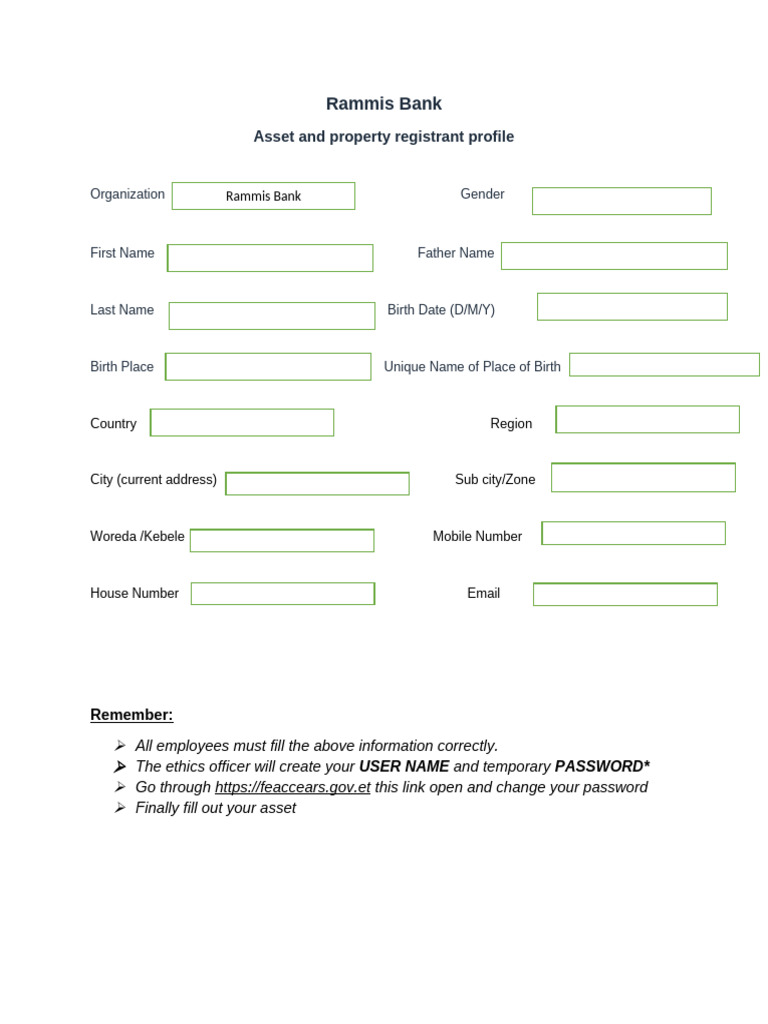 Asset Form | PDF