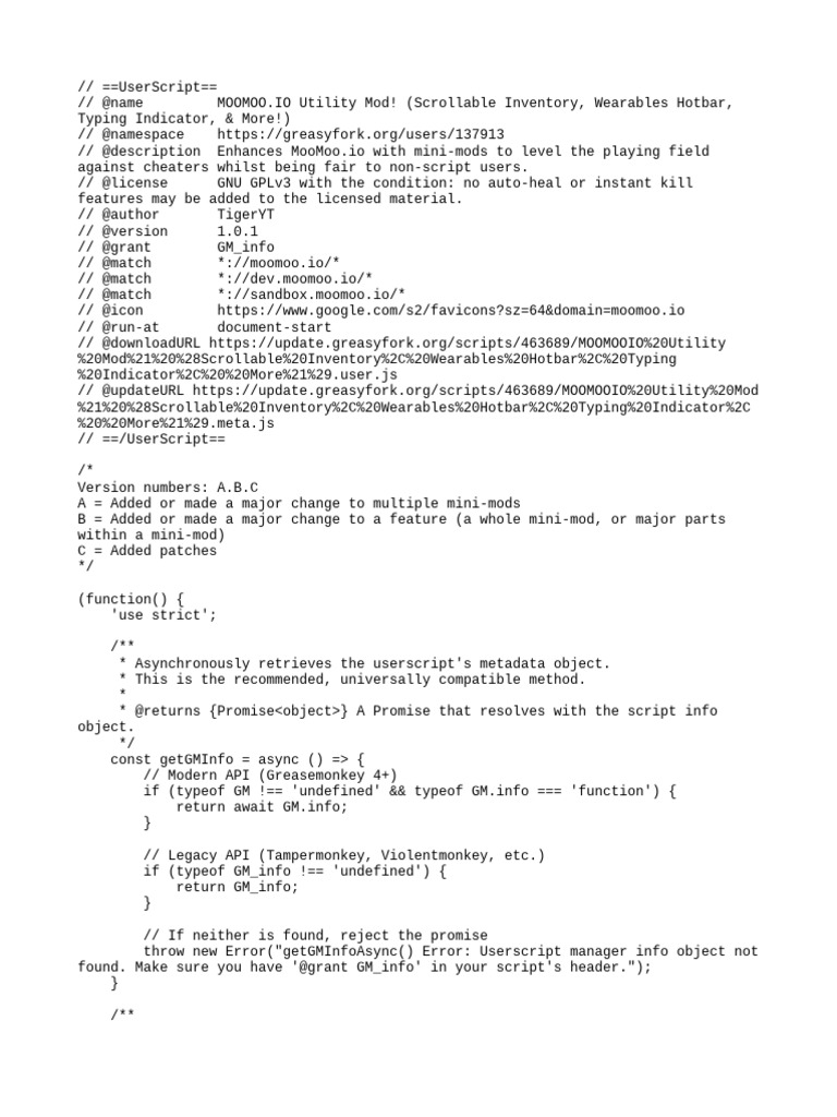 MOOMOO.IO Utility Mod Features | PDF | Boolean Data Type | Parameter ...