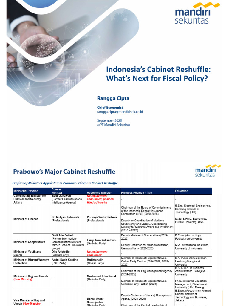 Cabinet Reshuffle Implications - Sep25 - 250910 - 160252 | PDF ...